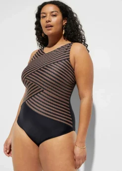 Medium Shape-Badeanzug mit Wickeloptik