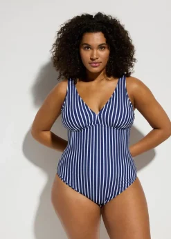 Medium Shape-Badeanzug mit tiefem Ausschnitt