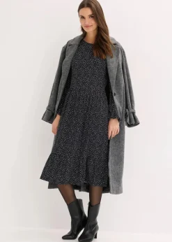 Midi-Jerseykleid aus Viskose-Mix