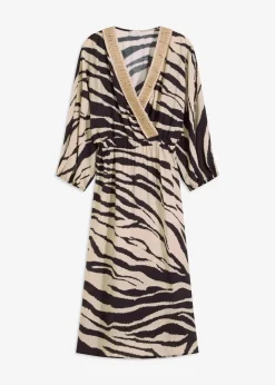 Midikleid aus fließendem Viskose-Mix