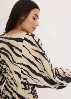 Midikleid aus fließendem Viskose-Mix