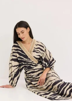 Midikleid aus fließendem Viskose-Mix