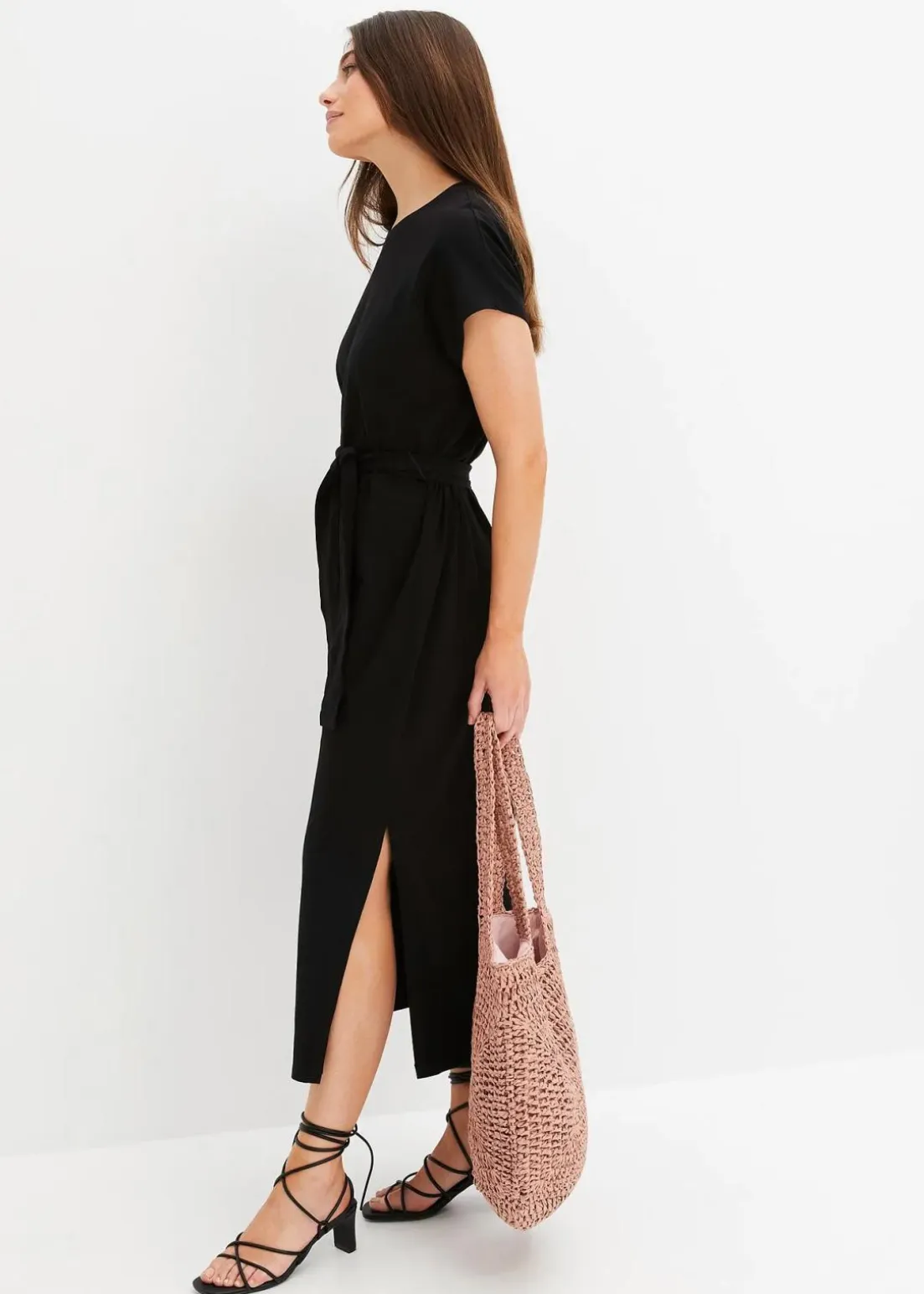 Midikleid aus Baumwolle mit Stretch