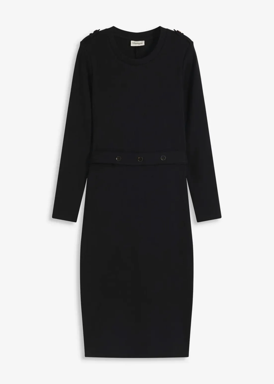 Midikleid aus elastischem Baumwoll-Mix