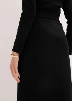 Midikleid aus elastischem Baumwoll-Mix