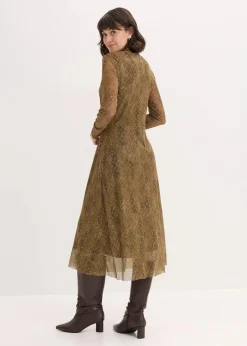 Midikleid aus feinem Mesh
