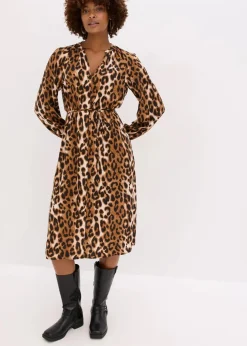 Midikleid aus fließendem Satin