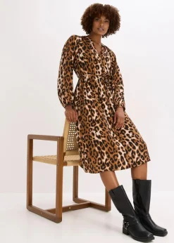 Midikleid aus fließendem Satin