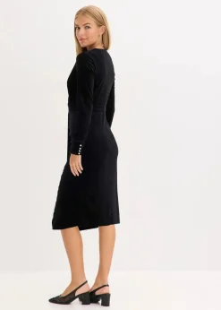 Midikleid aus fließendem Samt