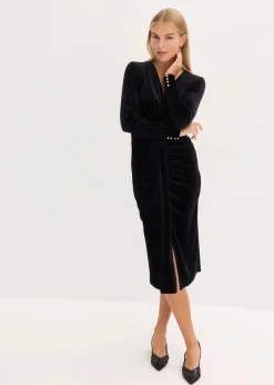 Midikleid aus fließendem Samt