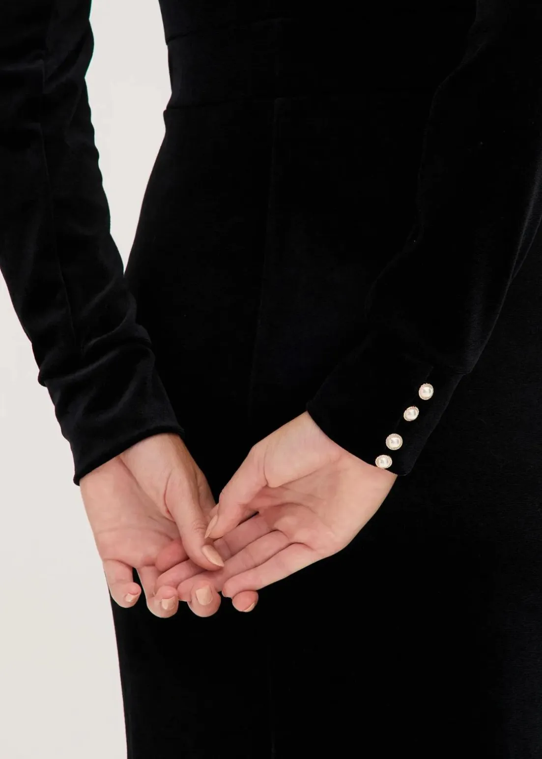 Midikleid aus fließendem Samt