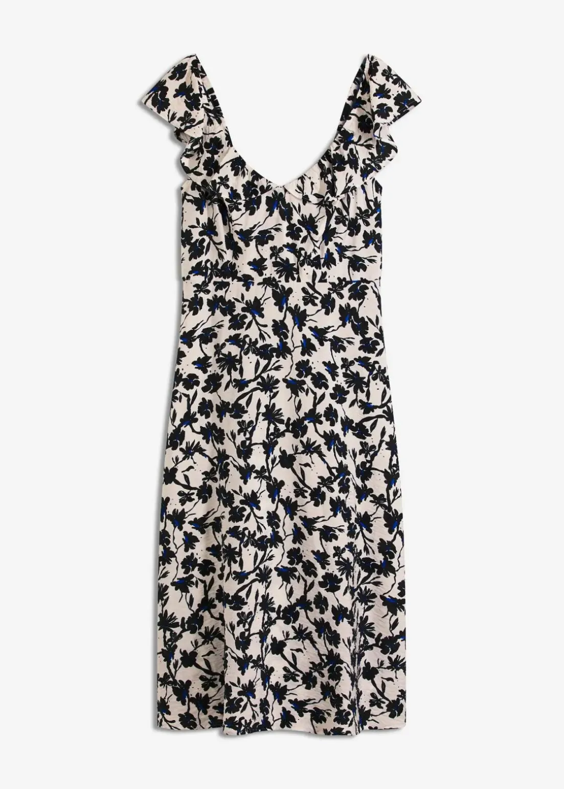 Midikleid aus fließendem Viskose-Mix