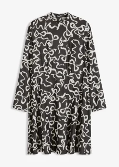 Midikleid aus fließendem Viskose-Mix