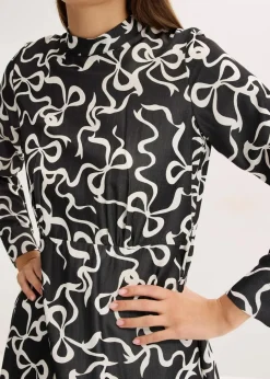 Midikleid aus fließendem Viskose-Mix