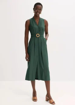 Midikleid aus fließendem Viskose-Mix