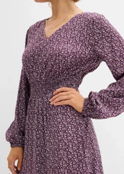 Midikleid aus fließender Viskose