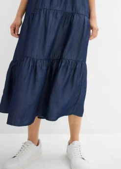 Midikleid aus glattem Lyocell