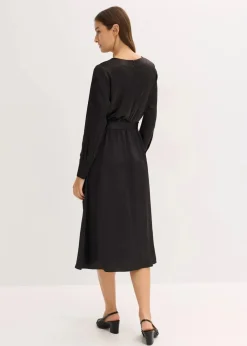 Midikleid aus glänzendem Satin