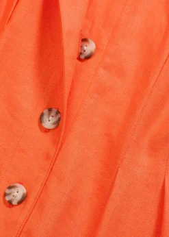 Midikleid aus leichtem Leinen-Mix