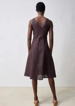 Midikleid aus reinem Leinen