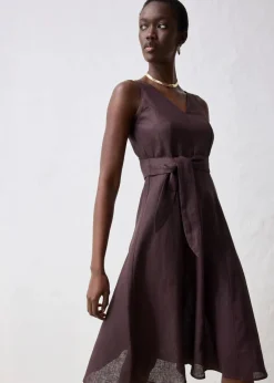 Midikleid aus reinem Leinen