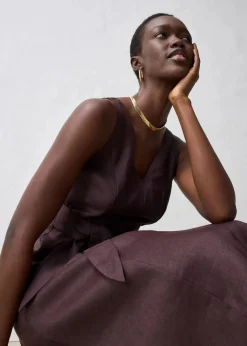 Midikleid aus reinem Leinen