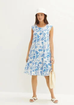 Midikleid aus reiner Baumwolle