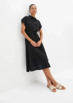 Midikleid aus reiner Baumwolle