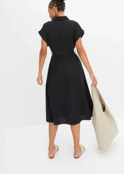 Midikleid aus reiner Baumwolle