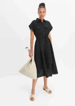 Midikleid aus reiner Baumwolle