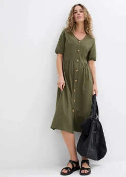 Midikleid aus reiner Baumwolle