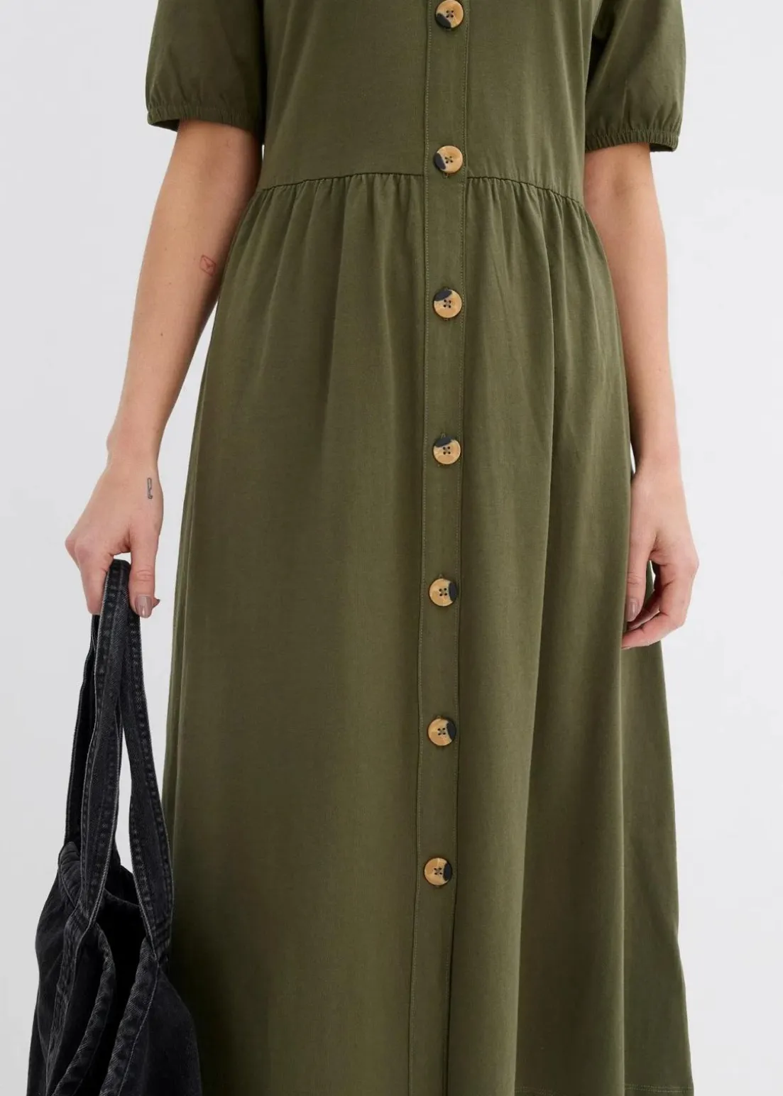 Midikleid aus reiner Baumwolle