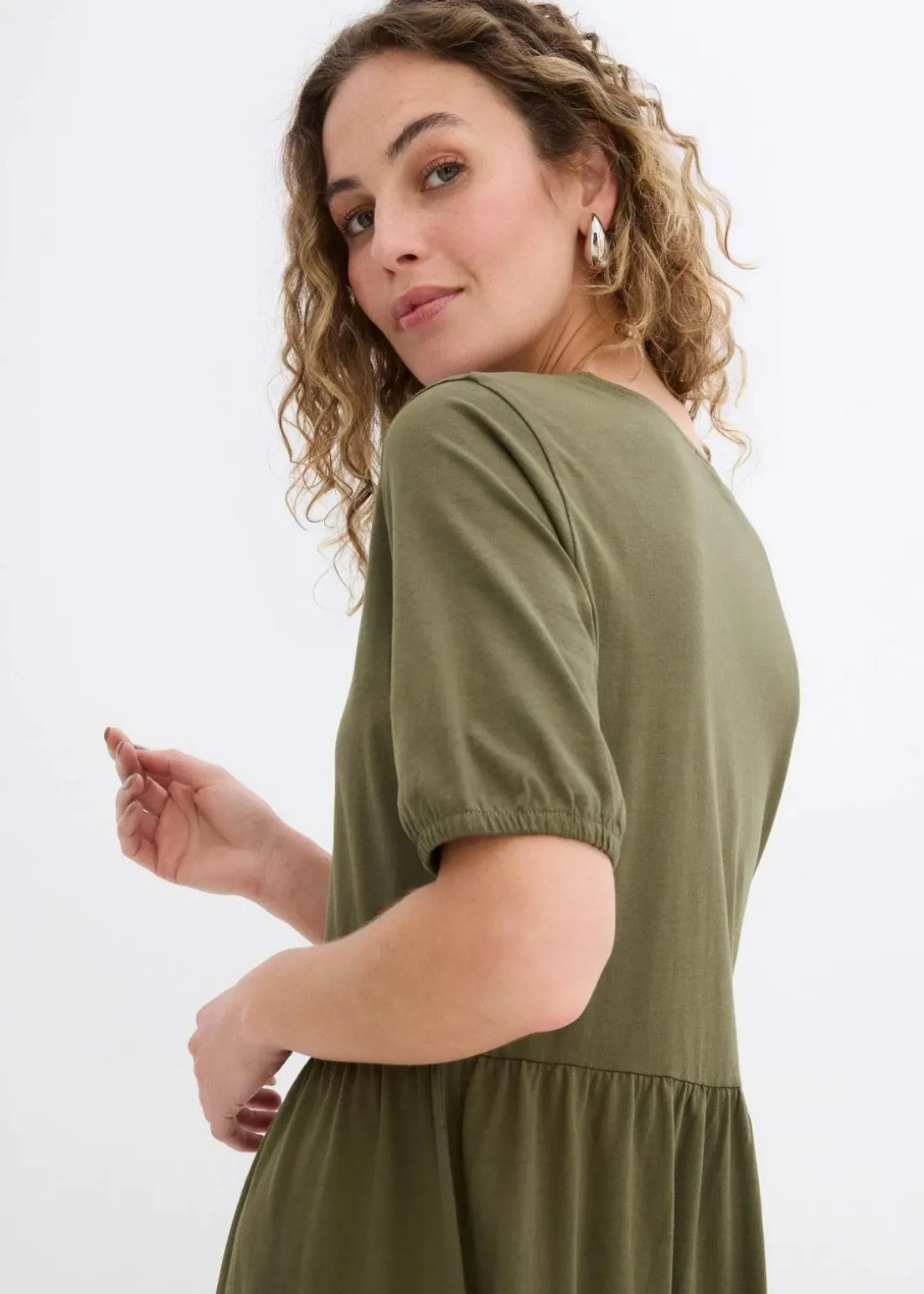 Midikleid aus reiner Baumwolle