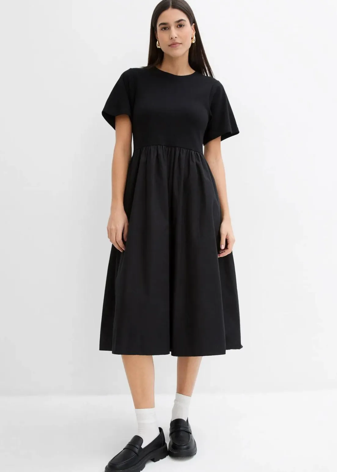 Midikleid aus reiner Baumwolle