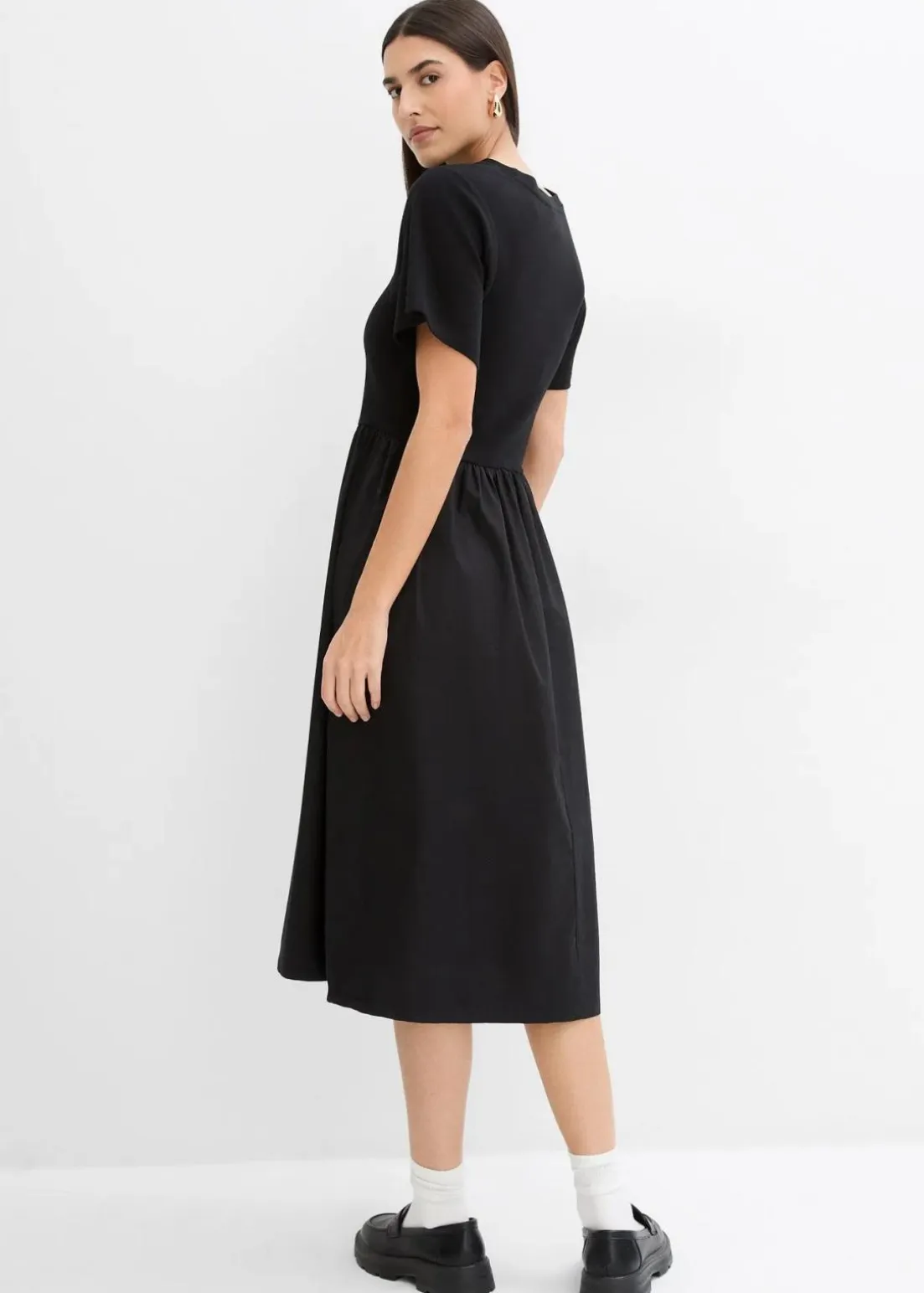 Midikleid aus reiner Baumwolle