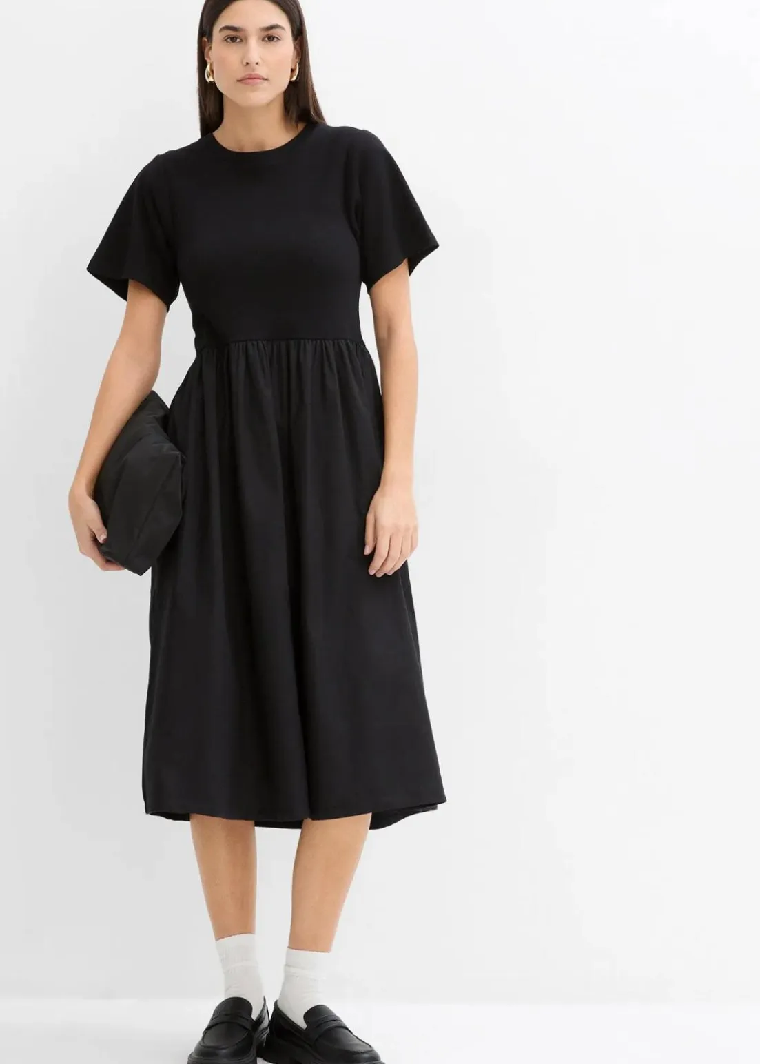 Midikleid aus reiner Baumwolle