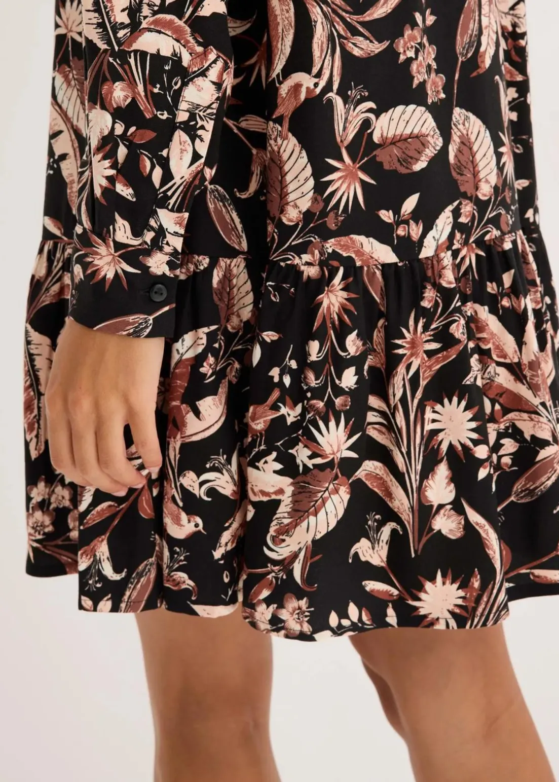 Midikleid aus reiner Viskose