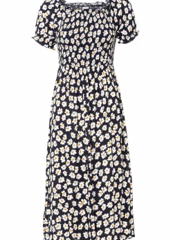 Midikleid aus reiner Viskose