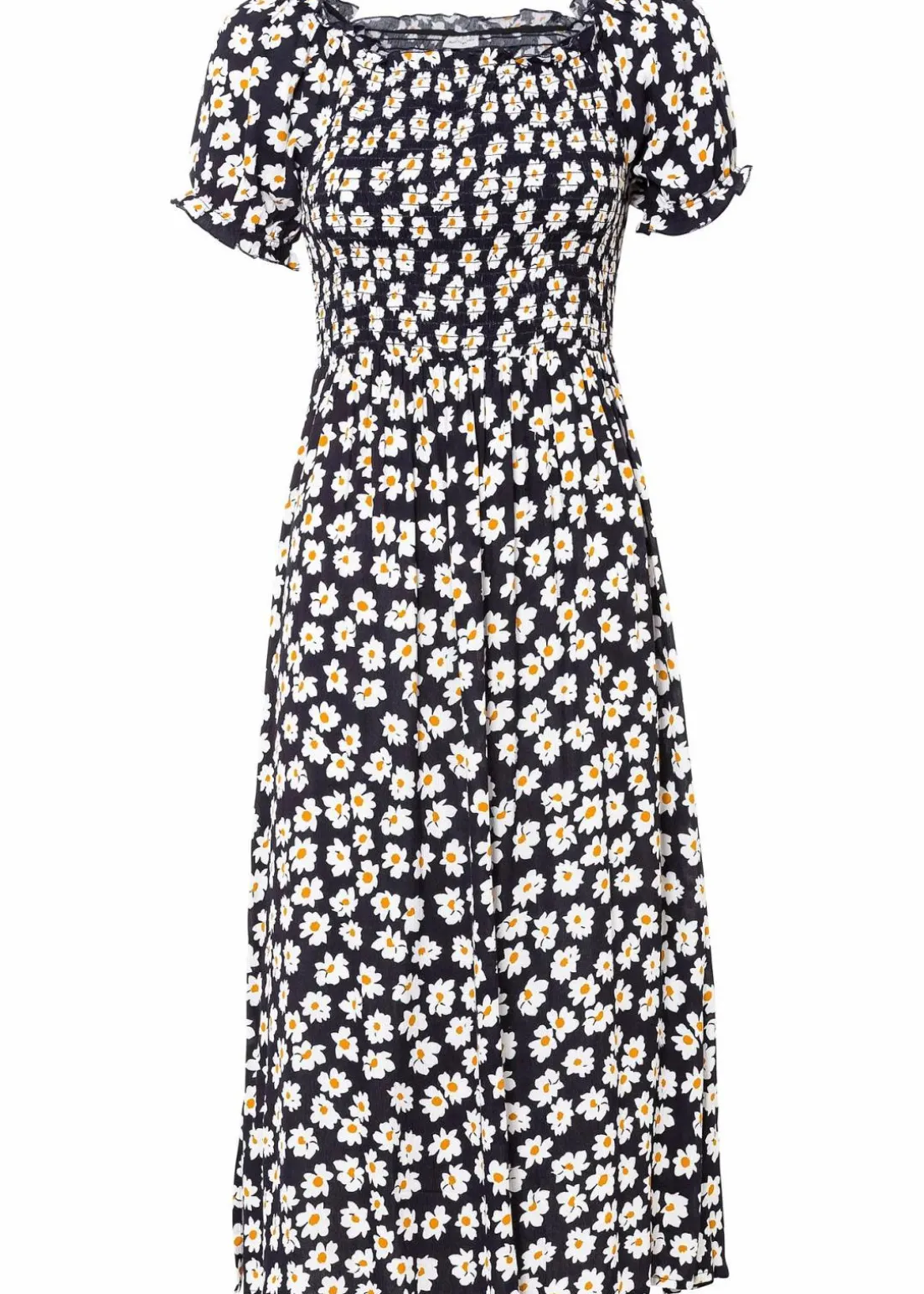 Midikleid aus reiner Viskose