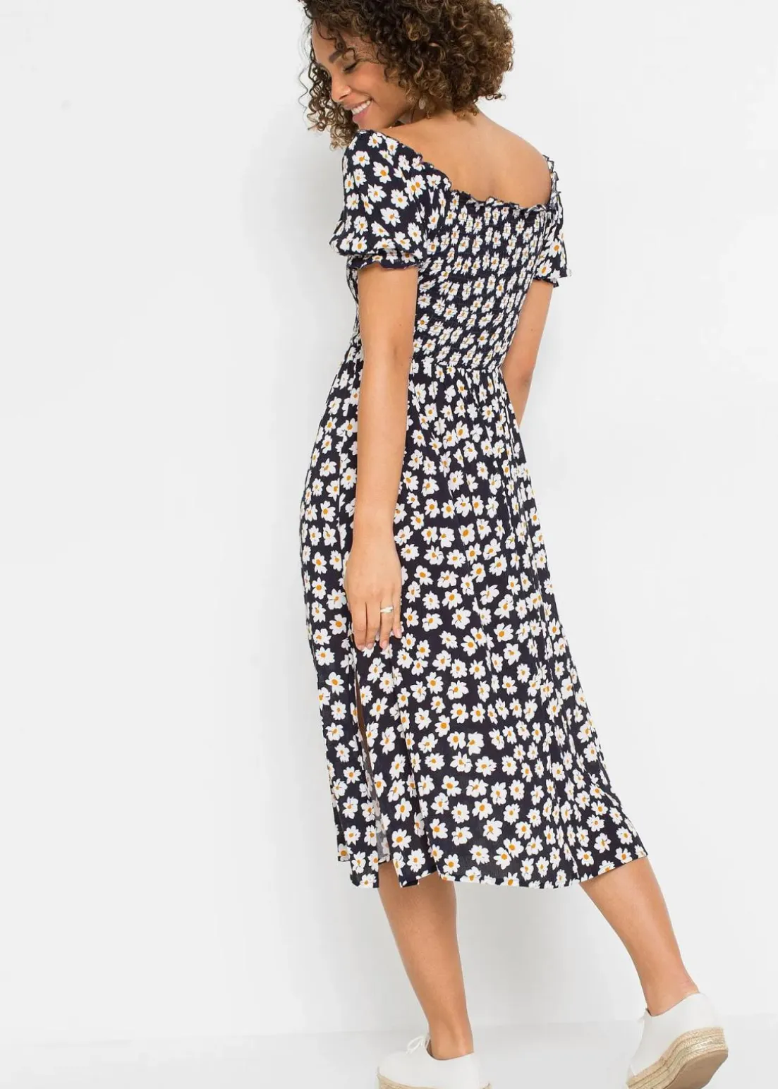 Midikleid aus reiner Viskose