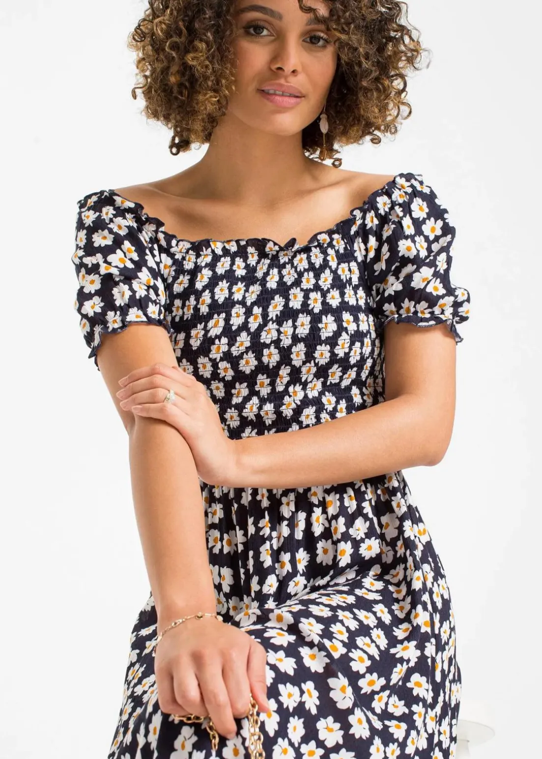 Midikleid aus reiner Viskose