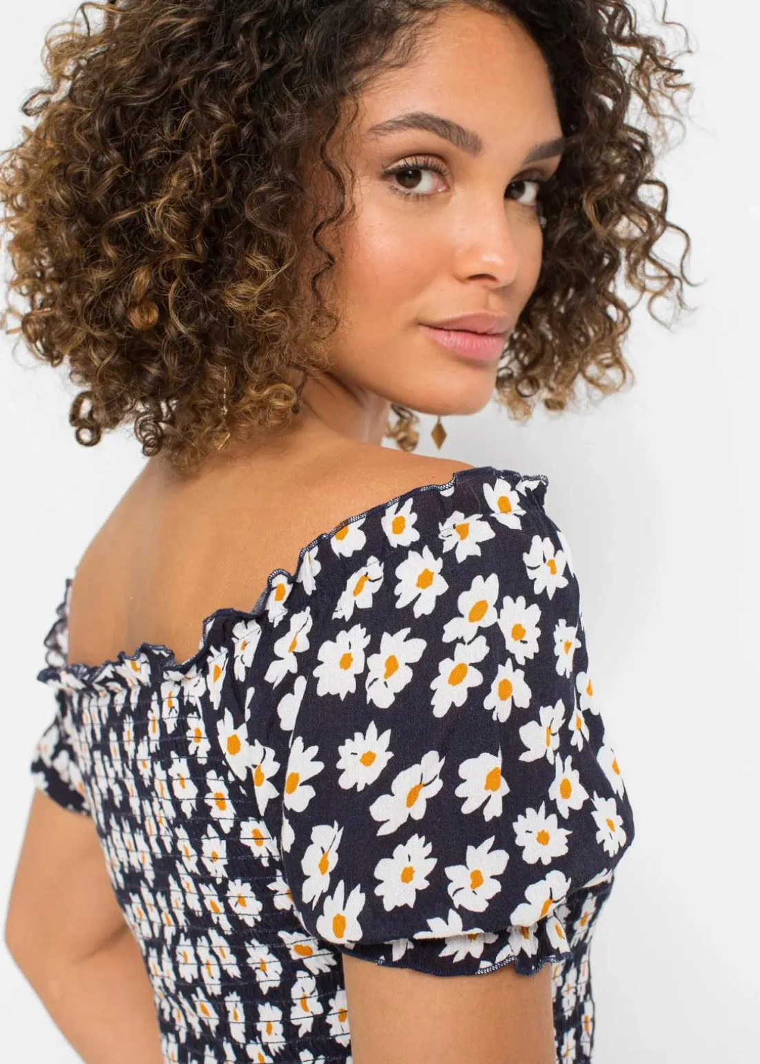 Midikleid aus reiner Viskose