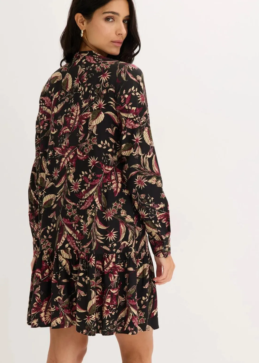 Midikleid aus reiner Viskose