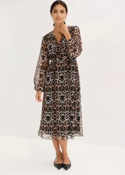 Midikleid aus softem Mesh