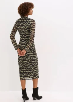 Midikleid aus softem Mesh