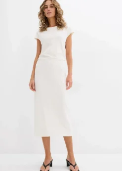 Midikleid aus softem Viskose-Mix