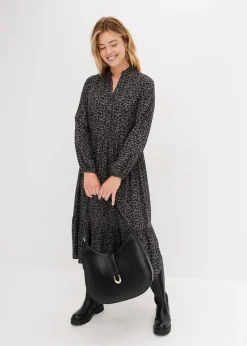 Midikleid aus Viskose