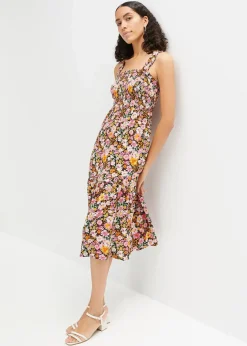 Midikleid aus Viskose