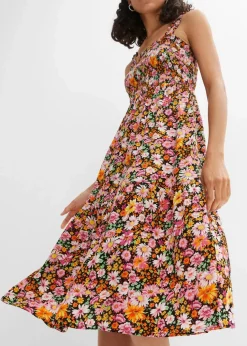 Midikleid aus Viskose