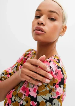 Midikleid aus Viskose-Mix